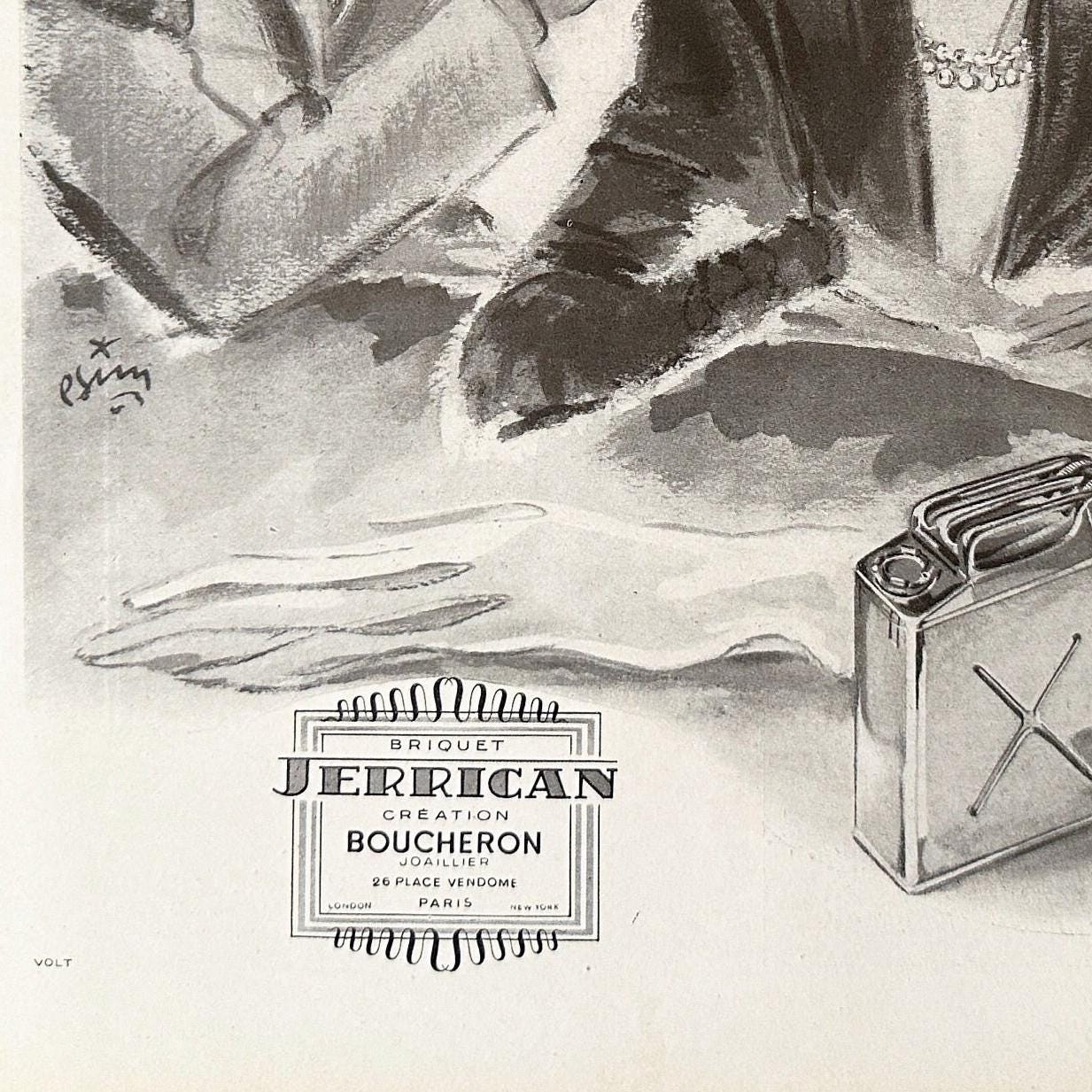 Vintage Boucheron Ad Print: French Retro Magazine Wall Art