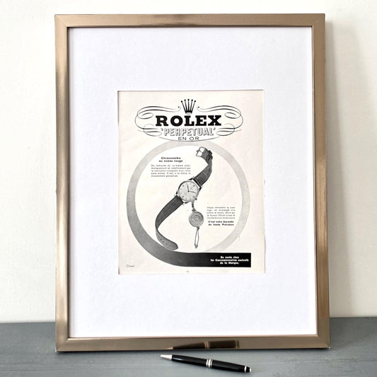 Rare Authentic 1950s vintage Rolex Perpetual Watch Advertisement Print
