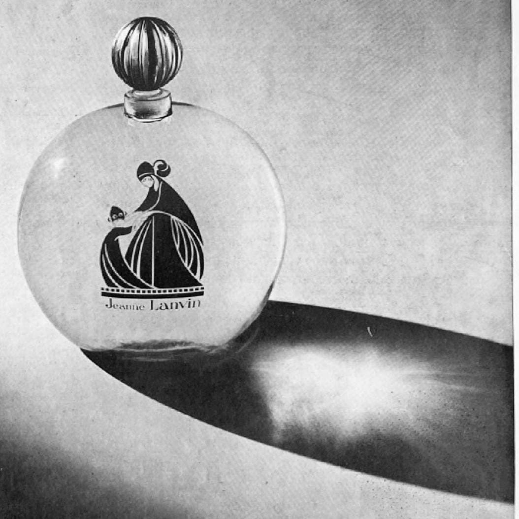 Authentic 1930s French Vintage Lanvin Perfume Bottle Advertisement Wall Art Print