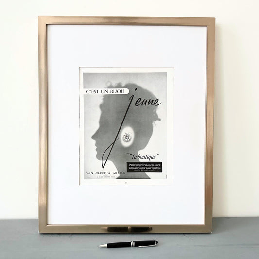 1950s Vintage Van Cleef Jewelry Ad Print: Authentic French Boheme Wall Art (10x13 inches)