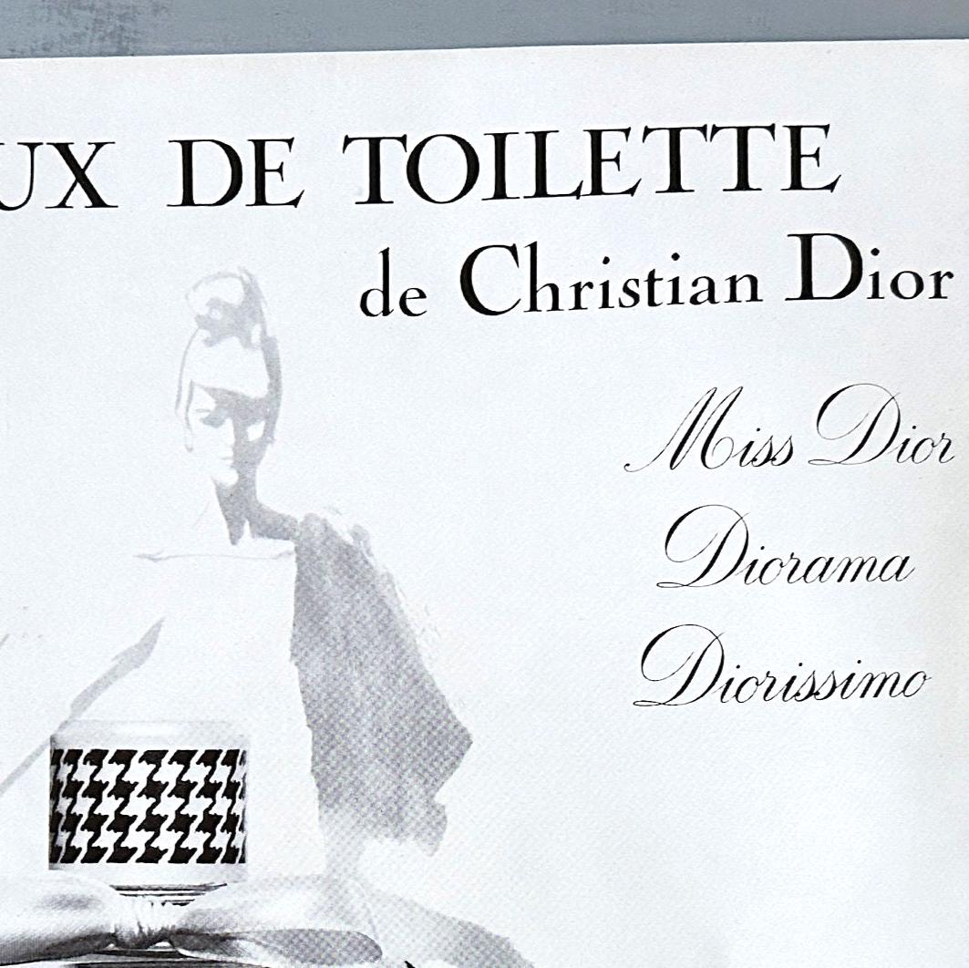 Original 1950s Vintage Dior Perfume Ad Poster: Parisian Woman Print by Rene Gruau