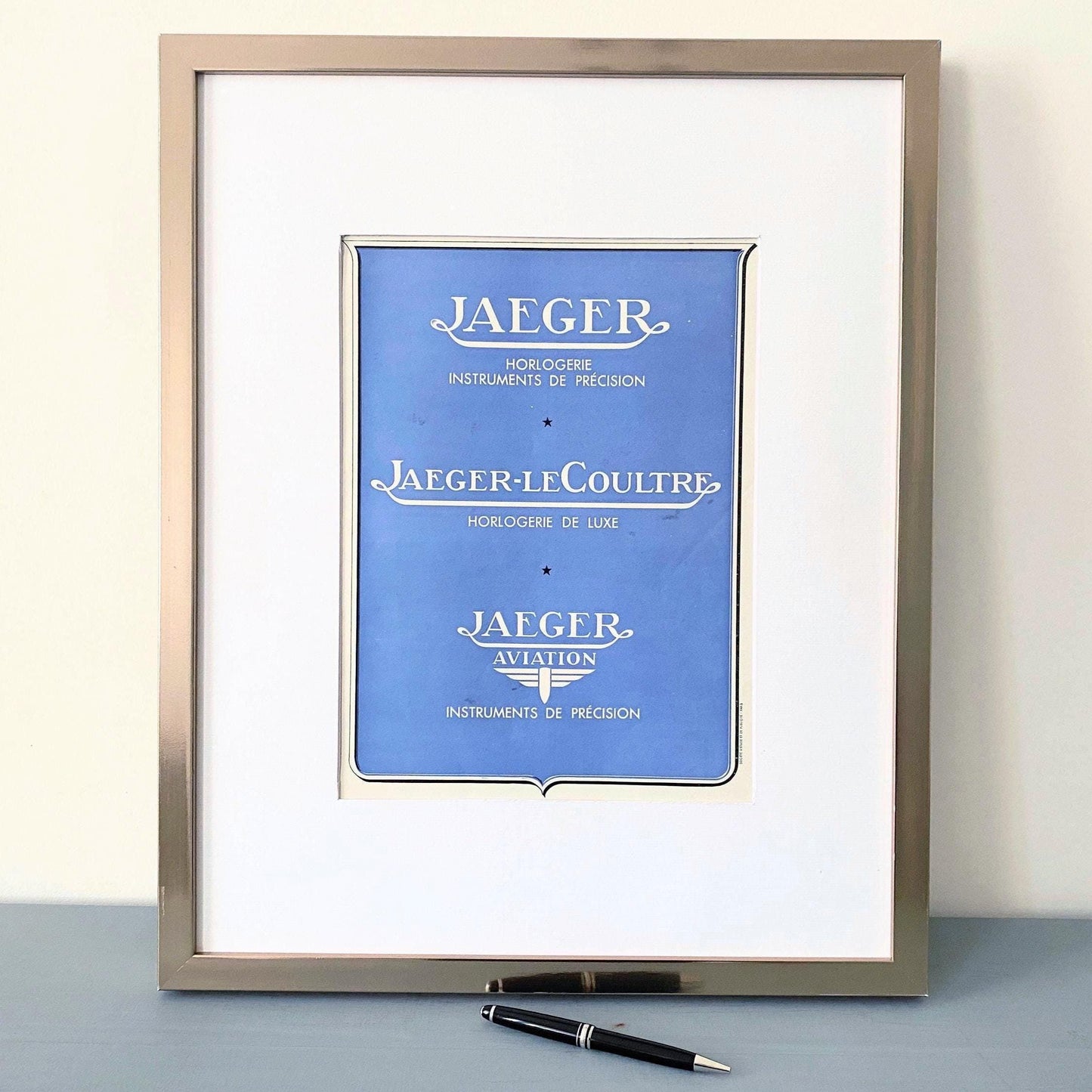 Vintage Jaeger Watch Ad Poster: Rare French Mid-Century Wall Art