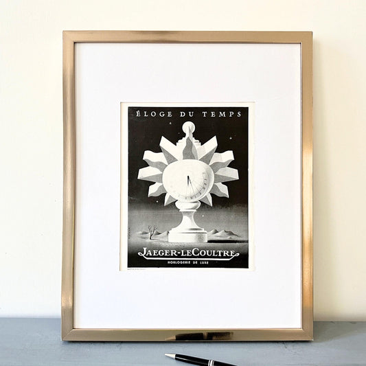 1950s Jaeger-LeCoultre Ad Print: Vintage Watch Collector Decor