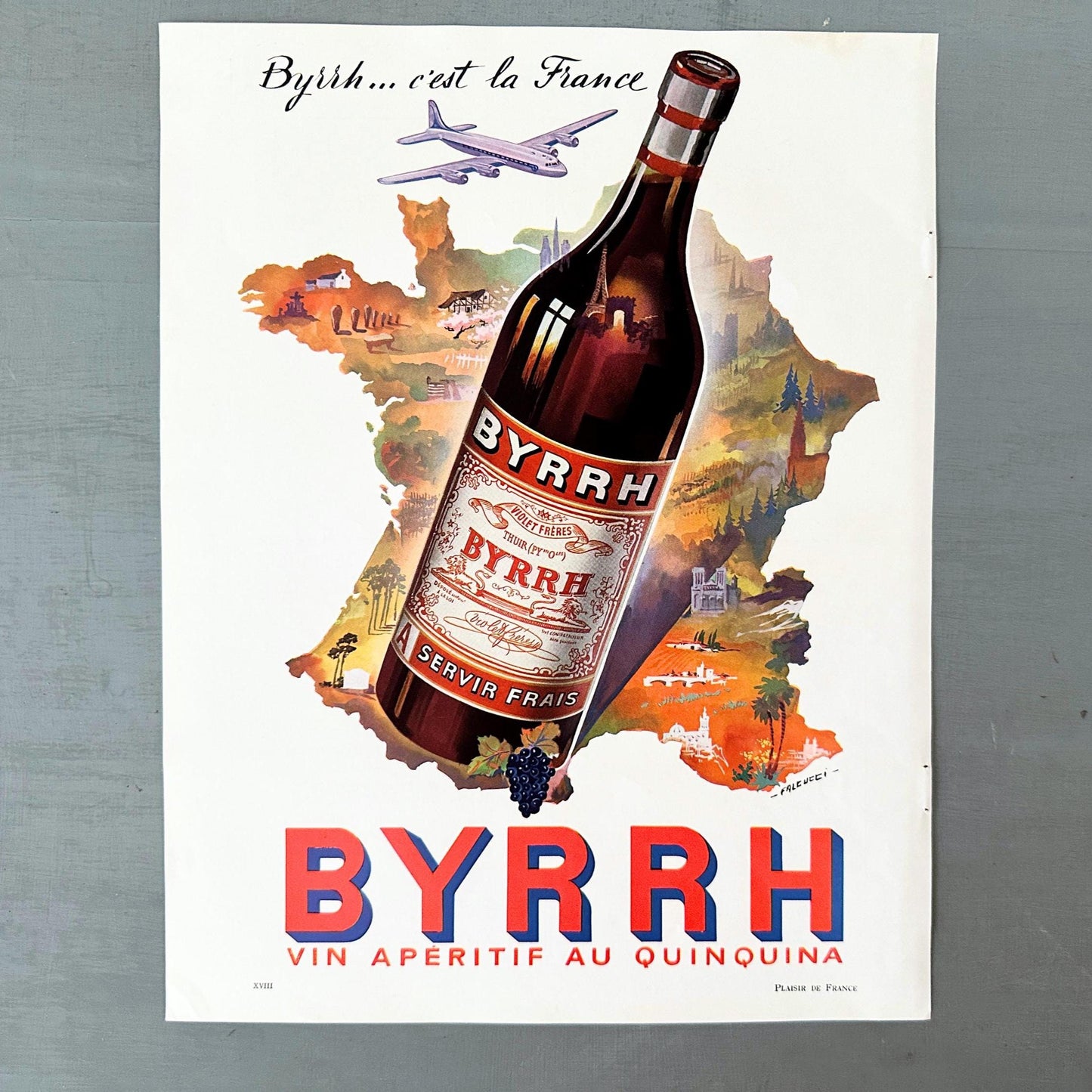 1950s Byrrh Aperitif Ad: Original French Vintage Alcohol Poster