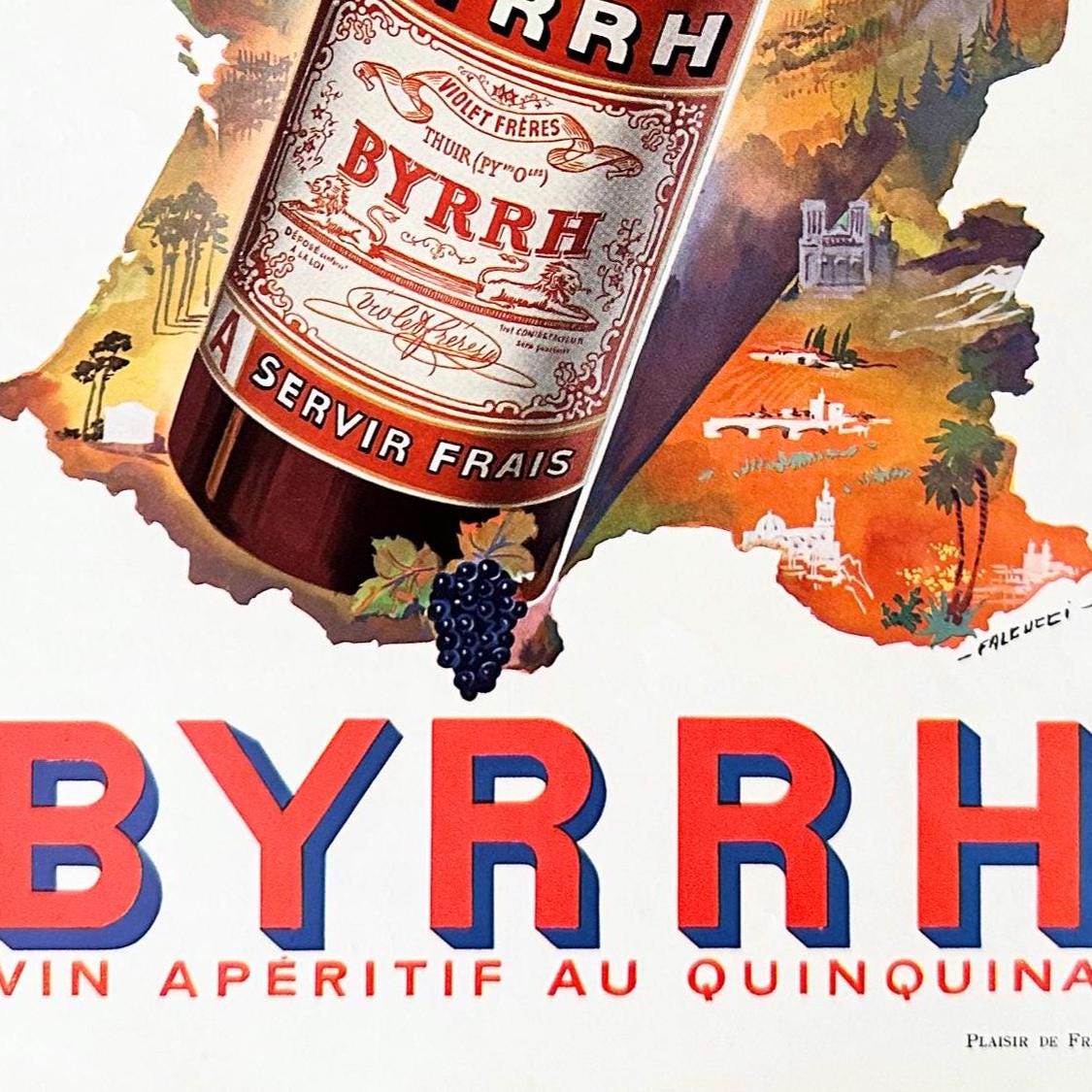 1950s Byrrh Aperitif Ad: Original French Vintage Alcohol Poster