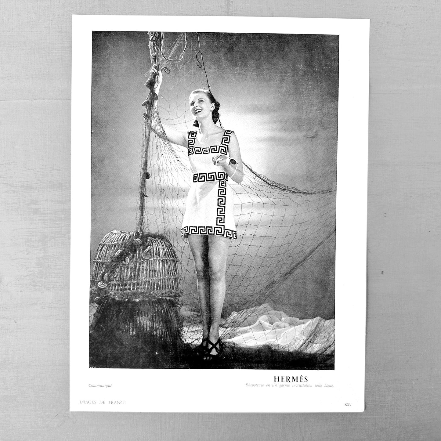Rare Authentic Vintage Hermes Haute Couture Photo Print, Paris Fashion Dressing Room Print, Rare to Find Fashionista Gift Ready to Frame