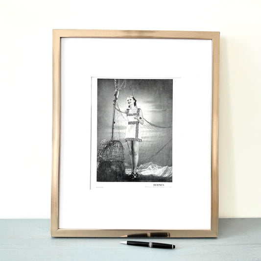 Rare Authentic Vintage Hermes Haute Couture Photo Print, Paris Fashion Dressing Room Print, Rare to Find Fashionista Gift Ready to Frame