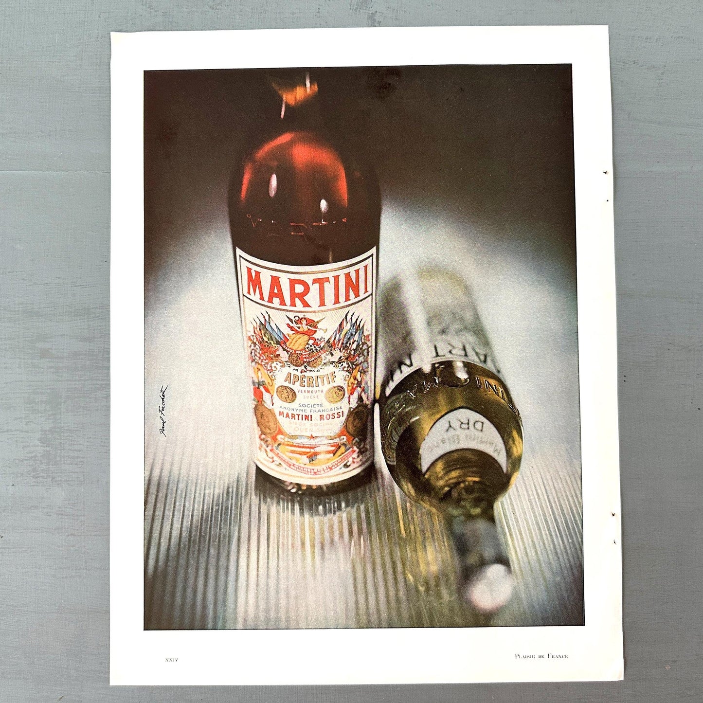 Vintage Martini Ad Poster: 1950s Retro Kitchen Bar Wall Art