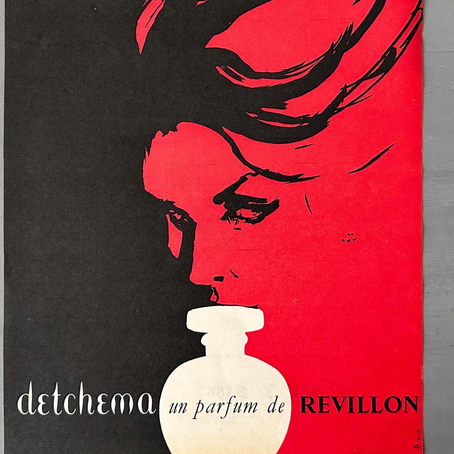 Rene Gruau Perfume Ad: 1960s Paris Style Glam Decor