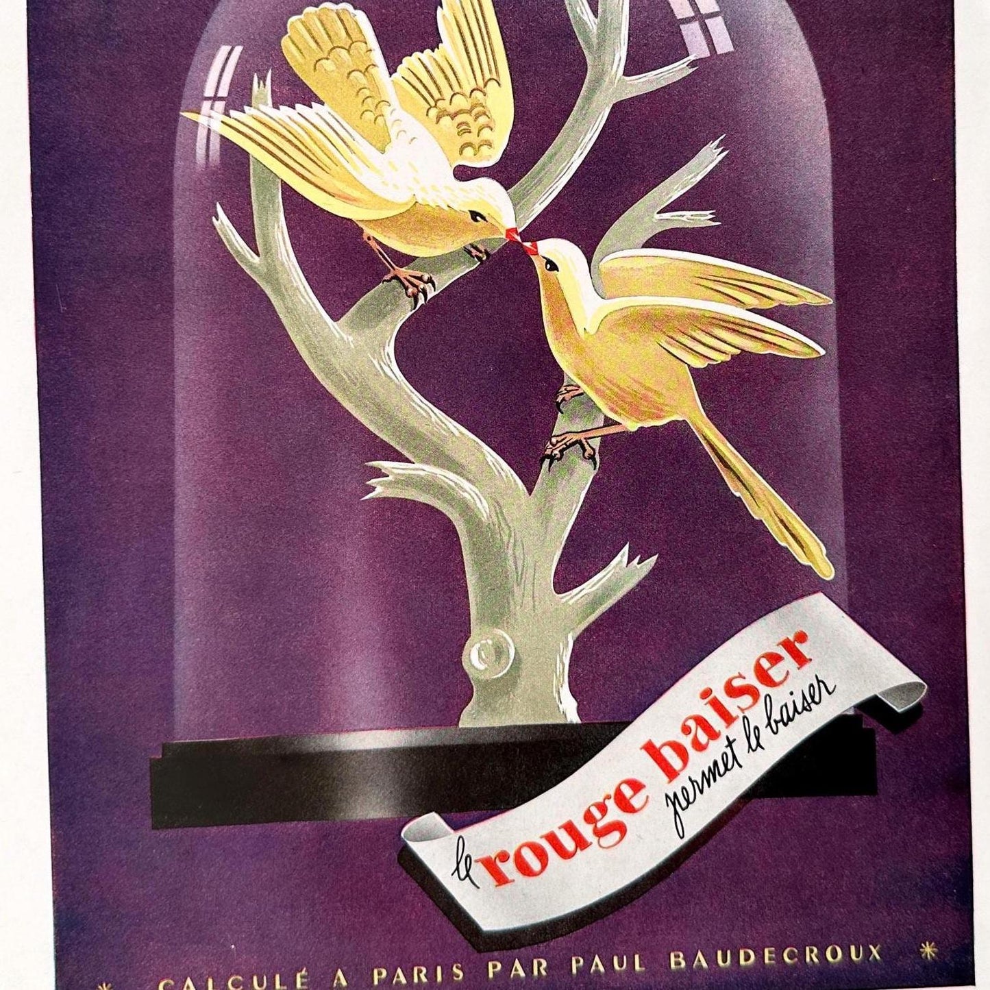1950s French Vogue Ad Poster: Pierre Fix-Masseau Beauty Print