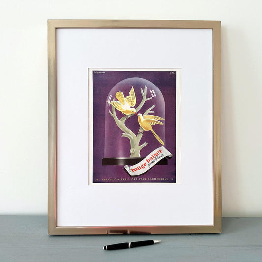 1950s French Vogue Ad Poster: Pierre Fix-Masseau Beauty Print