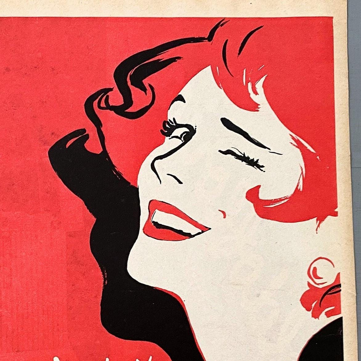 Original 1950s Vintage French Aperitif Dubonnet Ad Print: Rene Gruau Poster