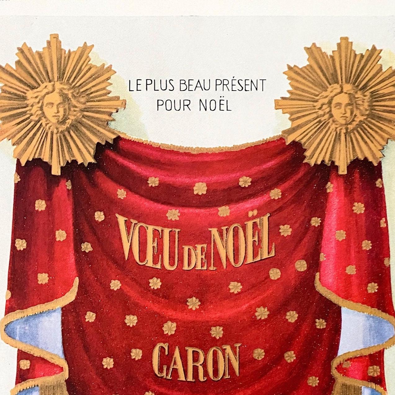 1950s Caron Perfume Ad: French Vogue Vintage Print