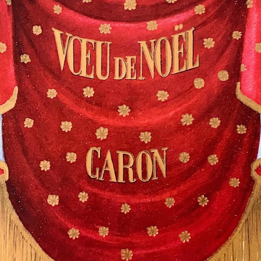1950s Caron Perfume Ad: French Vogue Vintage Print