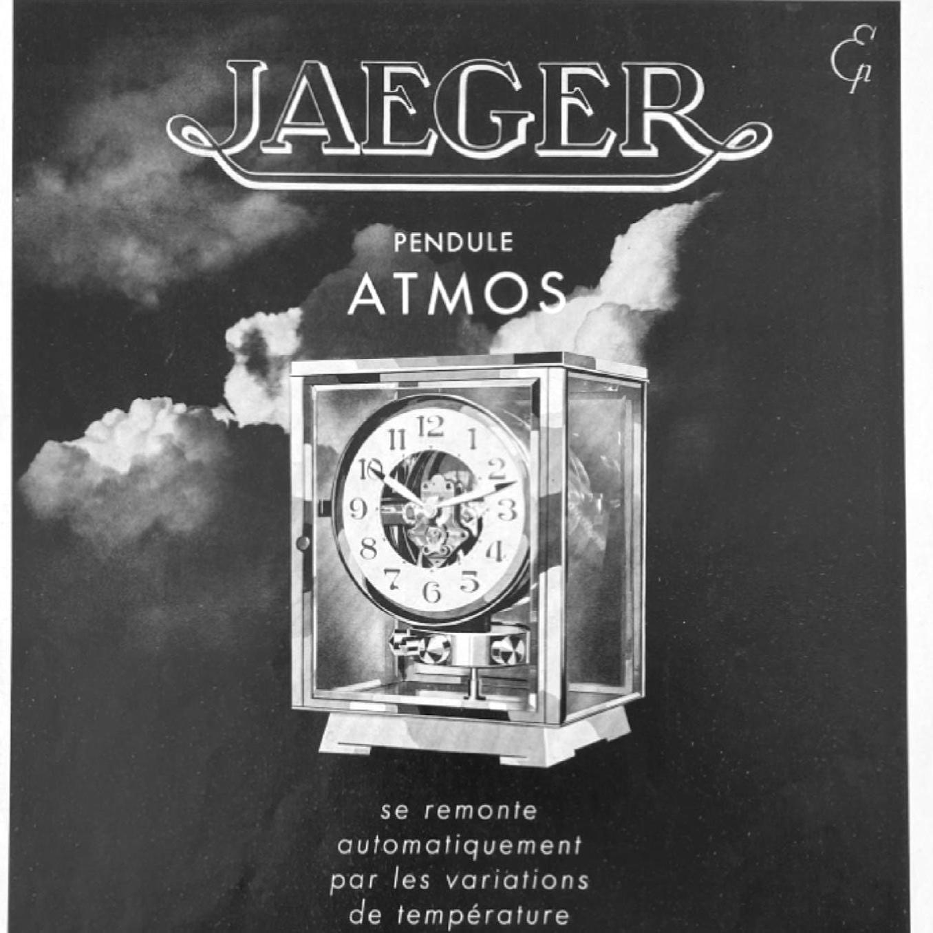 Authentic 1930s Vintage Luxury High Horology Jaeger Swiss Clock Advertisement Print