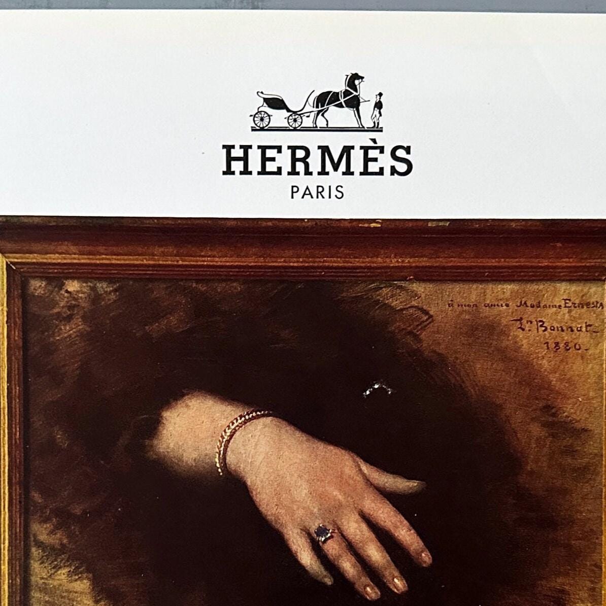 Authentic 1950s Vintage Hermes Advertisement Print from Original Magazine