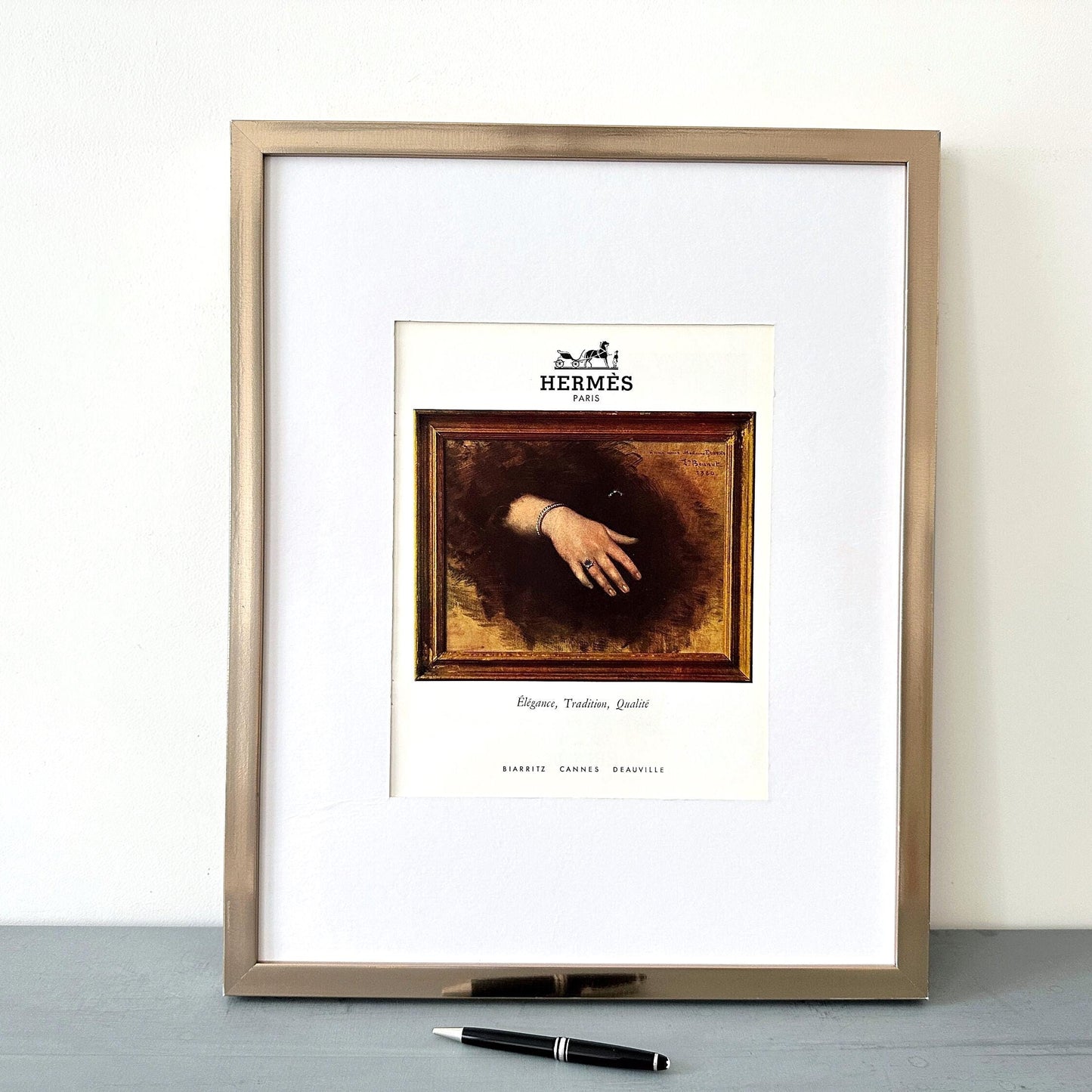 Authentic 1950s Vintage Hermes Advertisement Print from Original Magazine