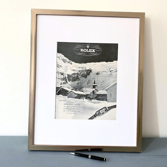 Authentic 1950s French Vintage Rolex Ad Poster - Original French Magazine Page