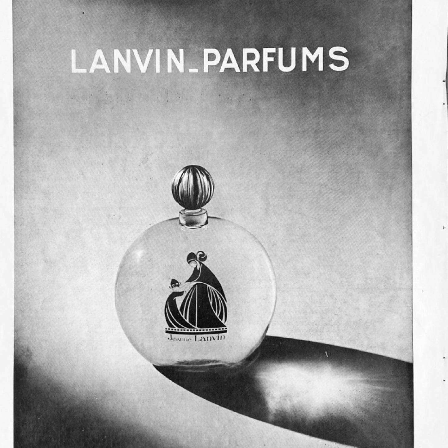 Authentic 1930s French Vintage Lanvin Perfume Bottle Advertisement Wall Art Print