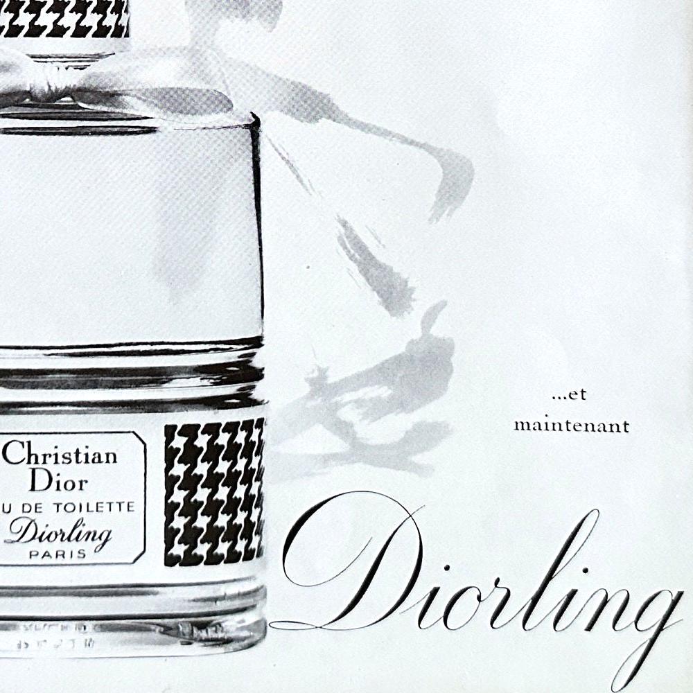 Original 1950s Vintage Dior Perfume Ad Poster: Parisian Woman Print by Rene Gruau