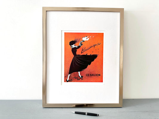 Authentic 1950s Vintage Galion Perfume Ad Wall Decor Print: Mid Century Paris Boheme Romantic Poster