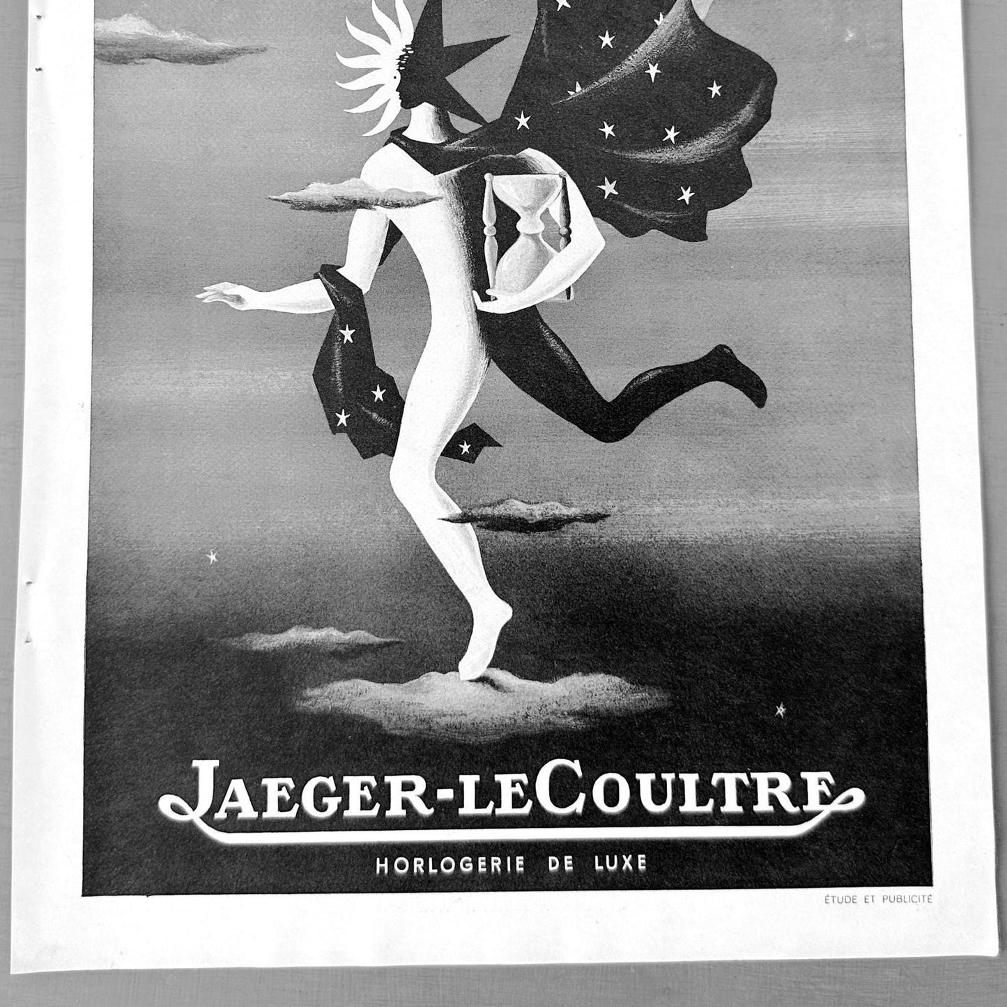 1950s Jaeger Lecoultre Ad Print: Rare Vintage Poster, Mid-Century Modern Wall Art