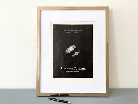 Authentic French 1930s Vintage Jaeger Swiss Watch Advertisement Print