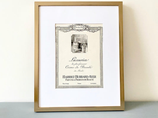 1930s Authentic French Vintage Cream Ad Wall Art Print, Art Nouveau Poster for Retro Bathroom or Glam Room