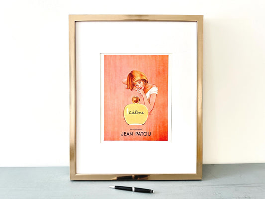 Original 1960s Vintage French Perfume Ad Print: French Paris Boheme Decor